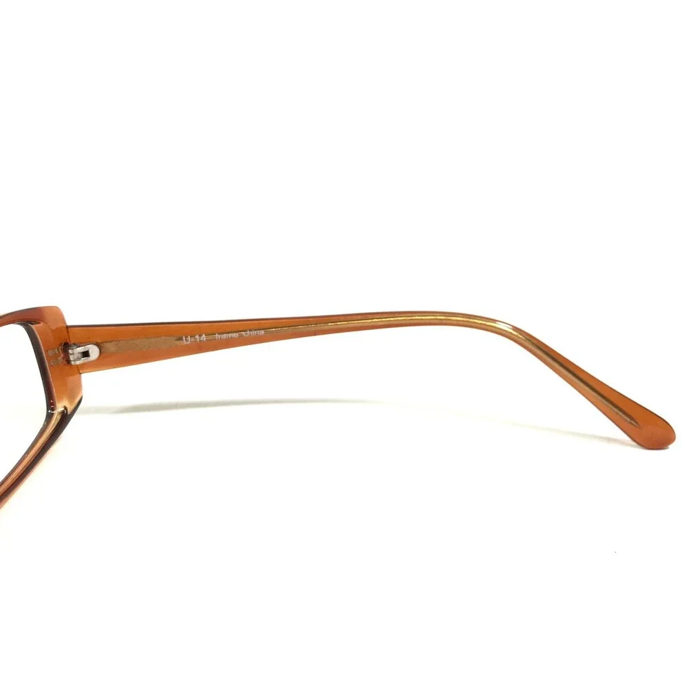 Capri Eyeglasses Frames U-14 BROWN Clear Rectangular Full Rim 48-18-140